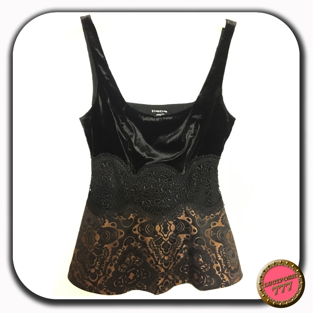 bebe | Velvet and Lace top